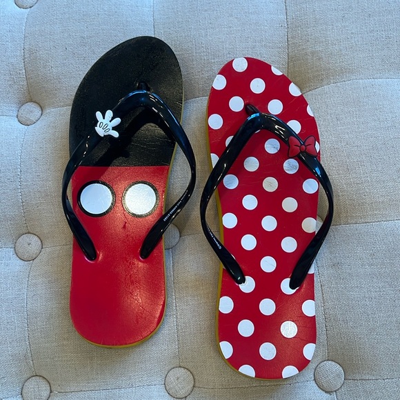 Mickey Mouse flip-flops purchased at Disneyland - Picture 1 of 3